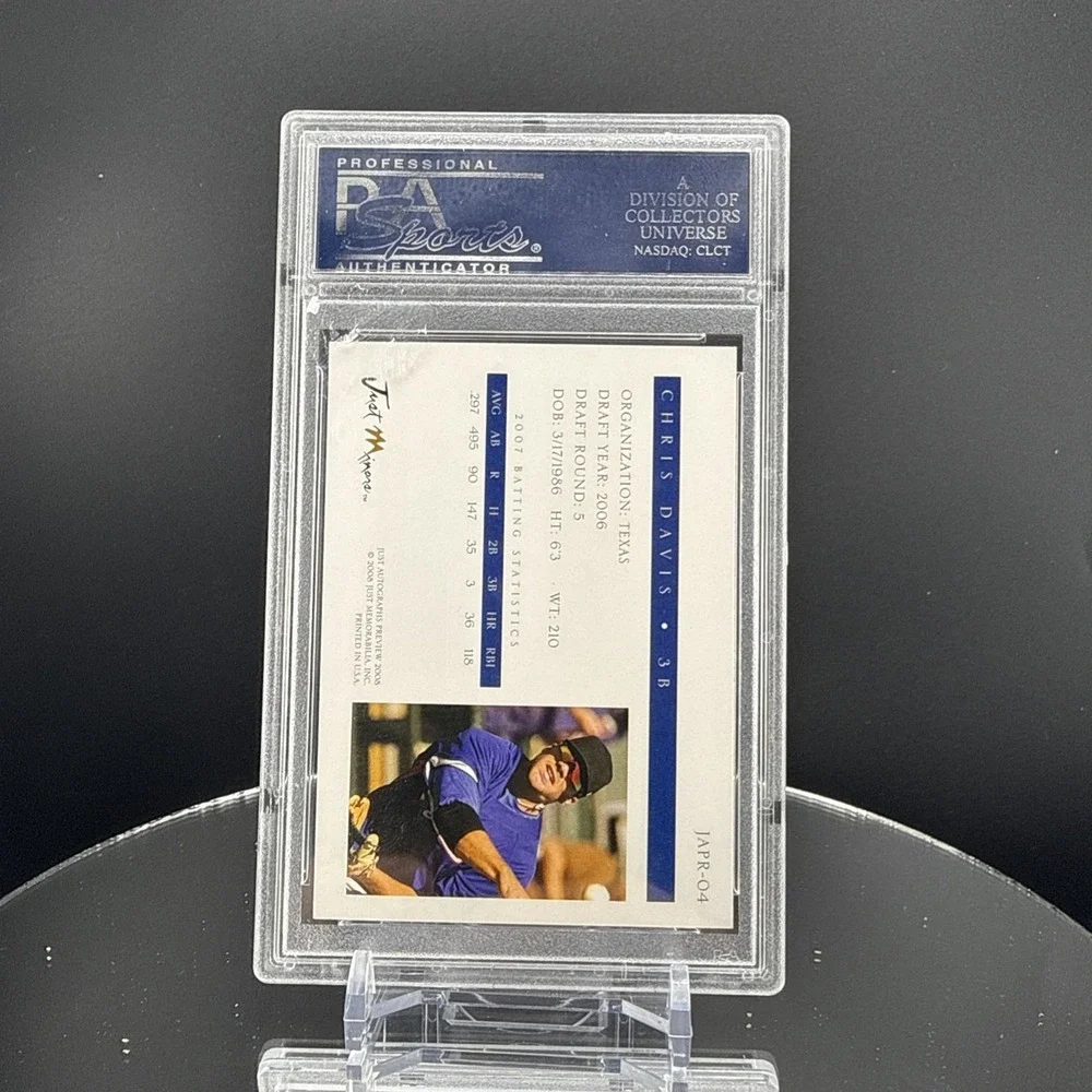 2008‎ Just Minors Just Auto Preview Chris Davis #JAPR-04 PSA 10